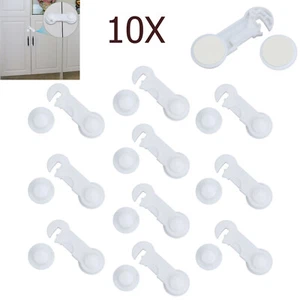 10 x Kindersicherung Schubladensicherung Schrankschloss Baby Kinder Schutz Safe - Bild 1 von 12