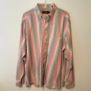 Bugatchi Uomo Long Sleeve Button Down Shirt Men size L Striped - Picture 1 of 8