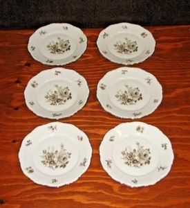 6 Mitterteich Bavaria Charming Barbara 6 3/4" Bread & Butter Plates Germany - Picture 1 of 4