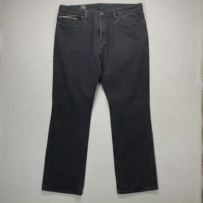 Pantalones de mezclilla Cult of Individuality para hombre 42x34 negros rebeldes botones rectos mosca algodón Foto 1 de 4