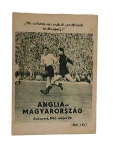 1960 Hungary v England 22 May Official Football Programme Very Good Condition - Picture 1 of 20