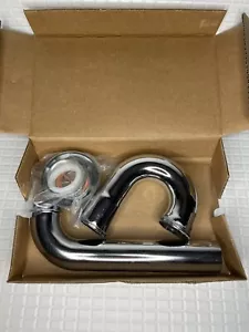 Wolverine 1-1/2" 20 Gauge Chrome Sink Trap with Die-Cast Nuts & Cast Elbow 50372 - Picture 1 of 4