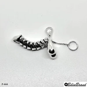 pendente pene in argento 925 con erezione - Foto 1 di 5