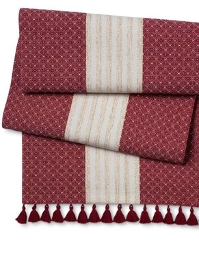Target Threshold Ruby Red Stripe  Table Runner NWOT - Image 1 of 2