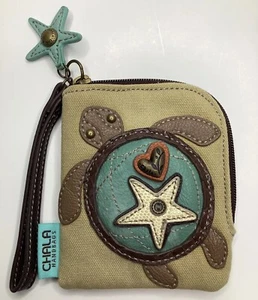 ADORABLE CHALA SEA TURTLE 5” WALLET WRISTLET WITH STRAP - Picture 1 of 7