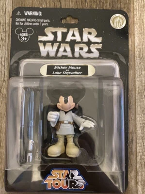 Figura de Mickey Mouse como Luke Skywalker Star Wars Disney Tours Parks Foto 1 de 2