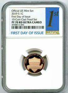 2019 S LINCOLN PENNY NGC PF 70 RD ULTRA CAMEO FIRST DAY ISSUE PROOF CENT - Picture 1 of 1