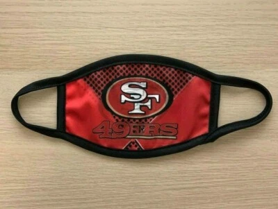 Máscara facial sublimada reutilizable lavable con logotipo de los 49ers de San Francisco cubierta de máscara bucal Foto 1 de 2