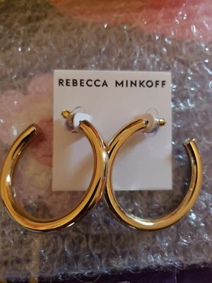 Rebecca Minkoff Chunky Tubular Hoop Earrings (style: E39073) - Image 1 of 2