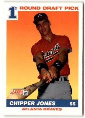 1991 Score Chipper Jones Rookie #671 Atlanta Braves - Image 1 of 2