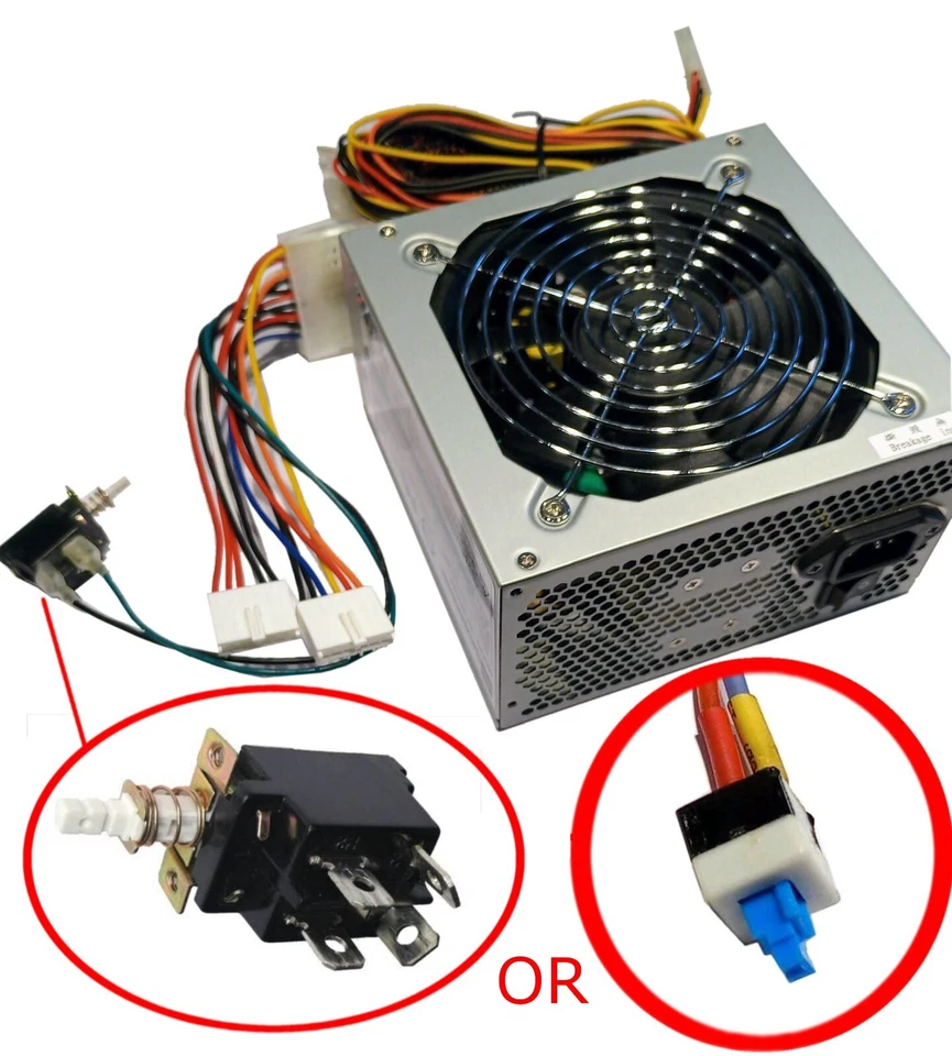 ATX Pour At Châssis Convertisseur Kit Bloc Self Asynchrone Interrupteur P8 P9 I - Photo 1/4