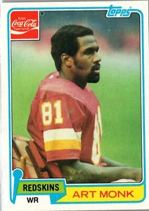 Art Monk 1981 Topps Coca-Cola Washington Redskins #5 Washington Redskins - Picture 1 of 2