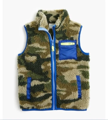J. Chaleco polar Sherpa camuflaje Crewcuts Everyday Boys talla 4-5 niños/niños pequeños/niños Foto 1 de 4