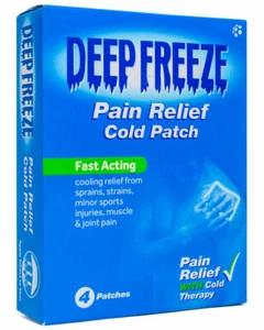 4x Deep Freeze Pain Relief Cold Patches - JOINT | MUSCLE | FOOT | SPRAINS GSL. - Picture 1 of 2