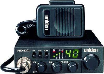 Uniden PRO520XL Pro Series 40Channel Compact CB Radio ANL/PA Switch 7W Audio Out - Image 1 of 4