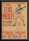 Affiche de concert Elvis Presley réimprimée sur papier original des années 1950 *047
