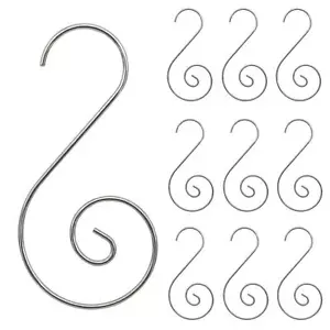 120PCS Christmas Ornament Hooks Metal Wire S-Hooks Silver - Picture 1 of 5