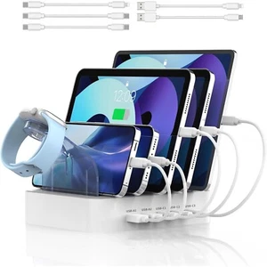 MSTJRY USB C Charging Station Multiple Devices: 90W 5 Ports Multi Fast Charger - Picture 1 of 6