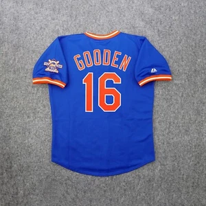 Dwight Gooden 1986 New York Mets Herren Alternate Blau 25th Cooperstown Trikot - Bild 1 von 7