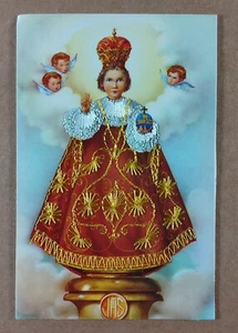 Postal Bordada Niño Jesús de Praga Hecha en España - Imagen 1 de 2