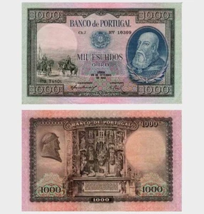 Portugal - 1942 - 1000 Escudos - "VF"  #ED4332 - Picture 1 of 6