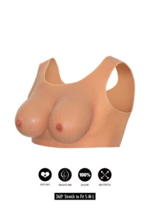 Seno Finto Coppa D Indossabile Sexy Travestimento Ultrarealistico In Silicone - Foto 1 di 8