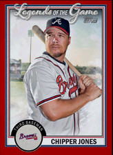 Topps Bunt Legends of the Game 23 S1 Red Base Chipper Jones Super Rare