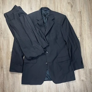 Traje de hombre Brooks Brothers 346 negro talla 41 lana 33x33 conjunto de 2 elásticos - Imagen 1 de 16