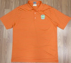 PGA TOUR POLO/GOLF SHIRT POLY/SPANDEX ORANGE & LIME GREEN X-LARGE, XL - Picture 1 of 5
