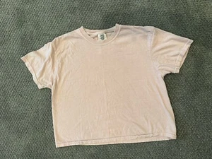 Comfort Colors Womens Crop Top Pink 100% Ringspun Cotton Size Large - Picture 1 of 6