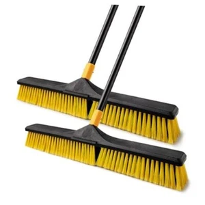 24 inch Push Broom Brush Stiff Bristles Heavy-Duty Outdoor Commercial for - Picture 1 of 7