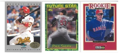 PAUL SHUEY WENDELL MAGEE KEVIN BROWN MLB ROOKIE CARDS 3pc Card Lot NM  - Image 1 of 2