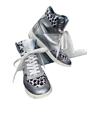 SNEAKERS DONNA ORIGINALI HOGAN IN PELLE ARGENTO N’ 37,5 - Immagine 1 di 4