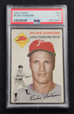 1954 RICHIE ASHBURN Topps Card-HALL OF FAME-PHILADELPHIA PHILLIES-PSA 3