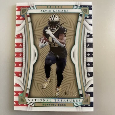 2022 Panini National Treasures Stars & Stripes 07/13 Alvin Kamara - Image 1 of 4