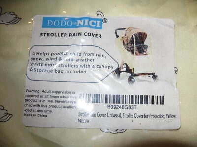 Новый универсальный коляска дождя чехол желтый и прозрачный с подходящий чехол для переноски лебедь - Изображение 1 из 4