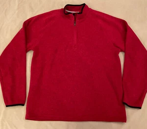 Eastern Mountain Sports red sweater half zip pullover mens large Christmas - Picture 1 of 4