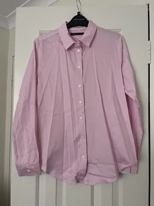 Marks And Spencer Collection Pink Long Sleeve Button Up Shirt Size 12 - Picture 1 of 4