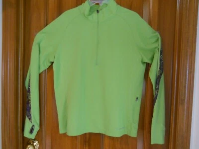Chaqueta Usada en Excelente Condición Moving Comfort Manzana Verde Lima Media Cremallera Talla Grande Poliéster/Spandex Foto 1 de 2