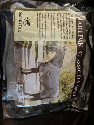 Smartpak Classic Fly Sheet 81" nuevo plateado azul marino caballos de verano Foto 1 de 4