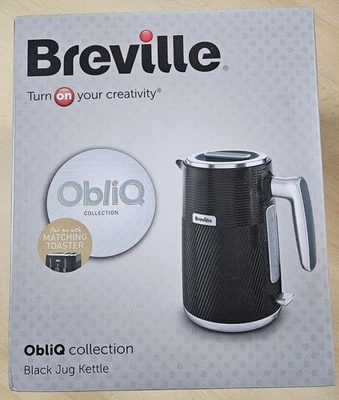 BREVILLE OBLIQ COLLECTION BLACK JUG KETTLE VKT179 - ND020 - Image 1 of 4