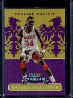 2014-15 Panini Excalibur Hakeem Olajuwon крестовый поход фиолетовый #/75 ракеты - Изображение 1 из 2