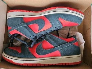 Nike Zoom SB Dunk Pro Low Size 10.5 Red Reverse Shark OG ALL Box Xtra Laces Rare - Picture 1 of 18