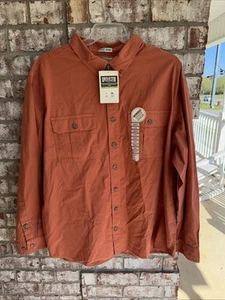 Duluth Trading Mens Burlyweight Untucked Orange Shirt 2XL-Tall - Picture 1 of 5