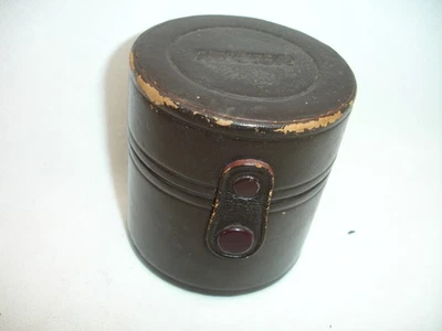 Nikon NIKKOR Lens Case for 28mm, 50mm, 35mm lens. Brown 3.5" x 3.25" fair #3359 - Image 1 of 4