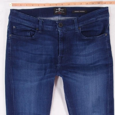 Hombres 7 for All Mankind RONNIE TAPERED Regular Elástico Azul Jeans W34 L32 - Imagen 1 de 4