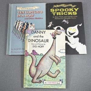 3 Vintage I Can Read Buch Lot ~ Danny Dinosaurier Nachahmer gruselige Tricks Hardcover - Bild 1 von 22