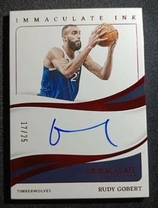 2023-24 Panini Immaculate Rudy Gobert On Card Auto Timberwolves 17/25 - Bild 1 von 2