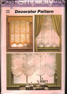 6314 Simplicity Sewing Pattern Home Decor Window Treatment Austrian Shade UNCUT - Picture 1 of 2