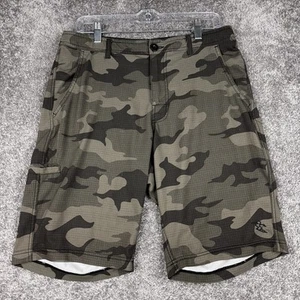 Da Hui Hybrid Collection Shorts Men's 32 Green Ripstop Camo 11" Inseam - Picture 1 of 12